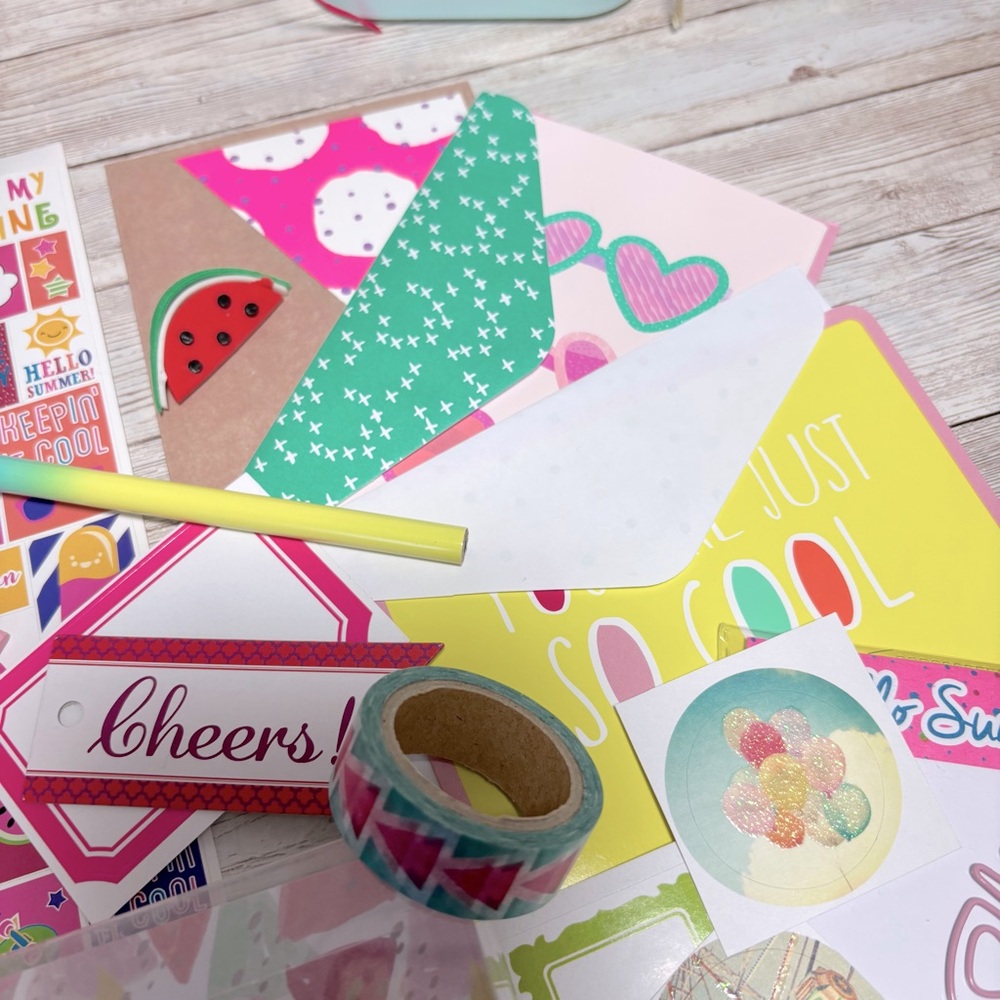 Summer Themed Junk Journal & Planner Decor Supplies Kit Scrapbook Lot Stationery - Picture 11 of 12